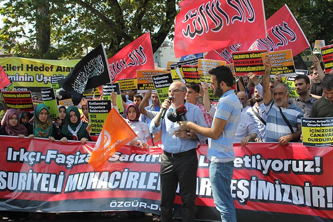 Fatih’te Muhacirler İçin ‘Kardeşime Dokunma’ Eylemi Yapıldı 10