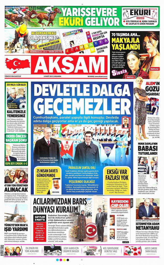 Gazete Manşetleri - 4 Mart 2015 1