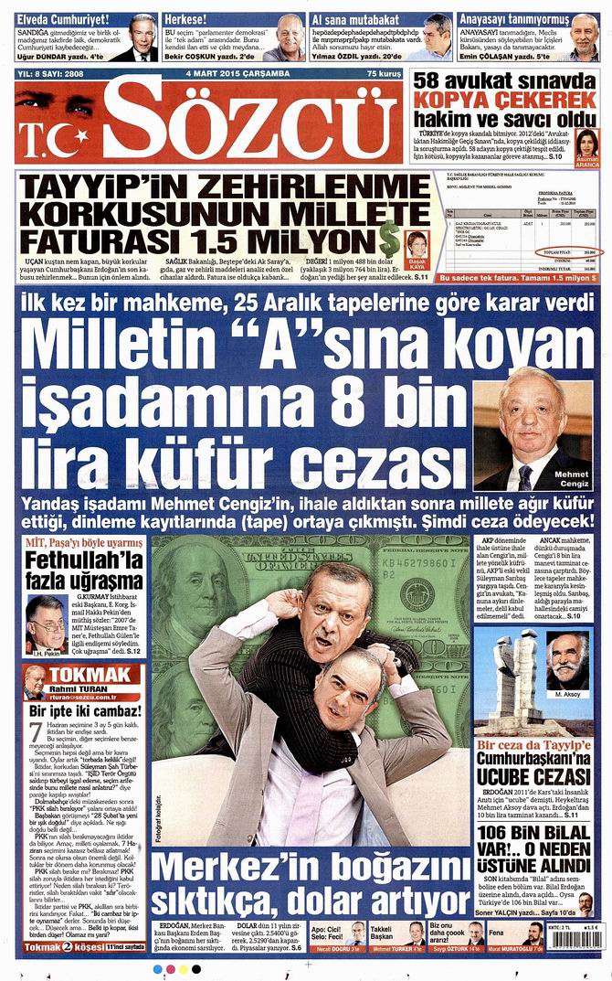 Gazete Manşetleri - 4 Mart 2015 13