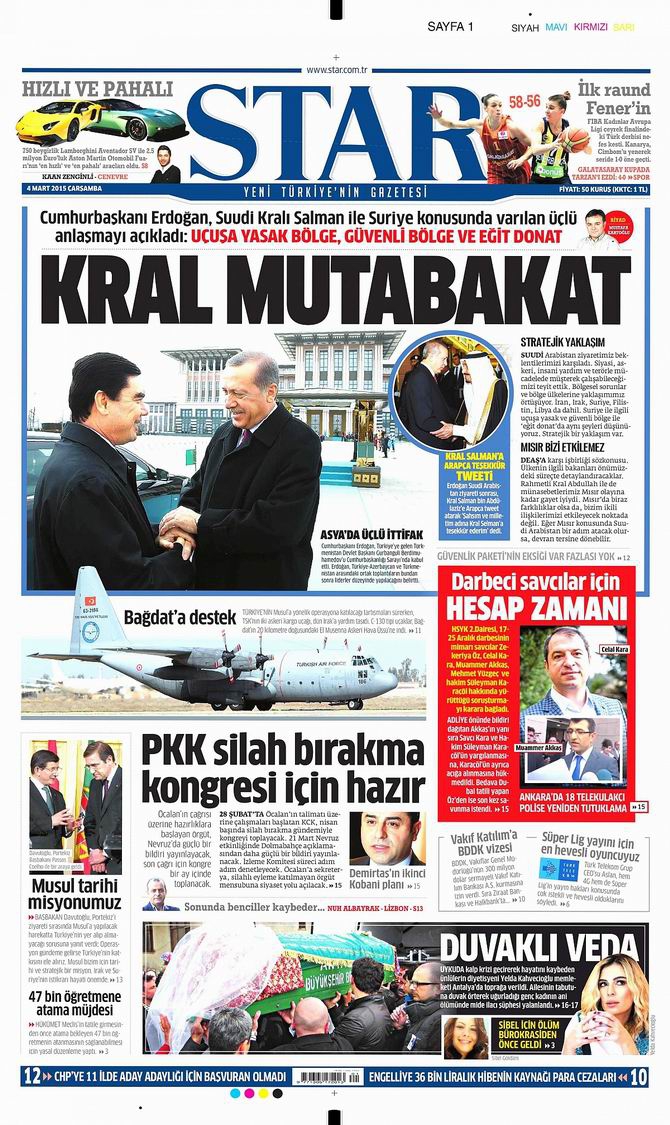 Gazete Manşetleri - 4 Mart 2015 14