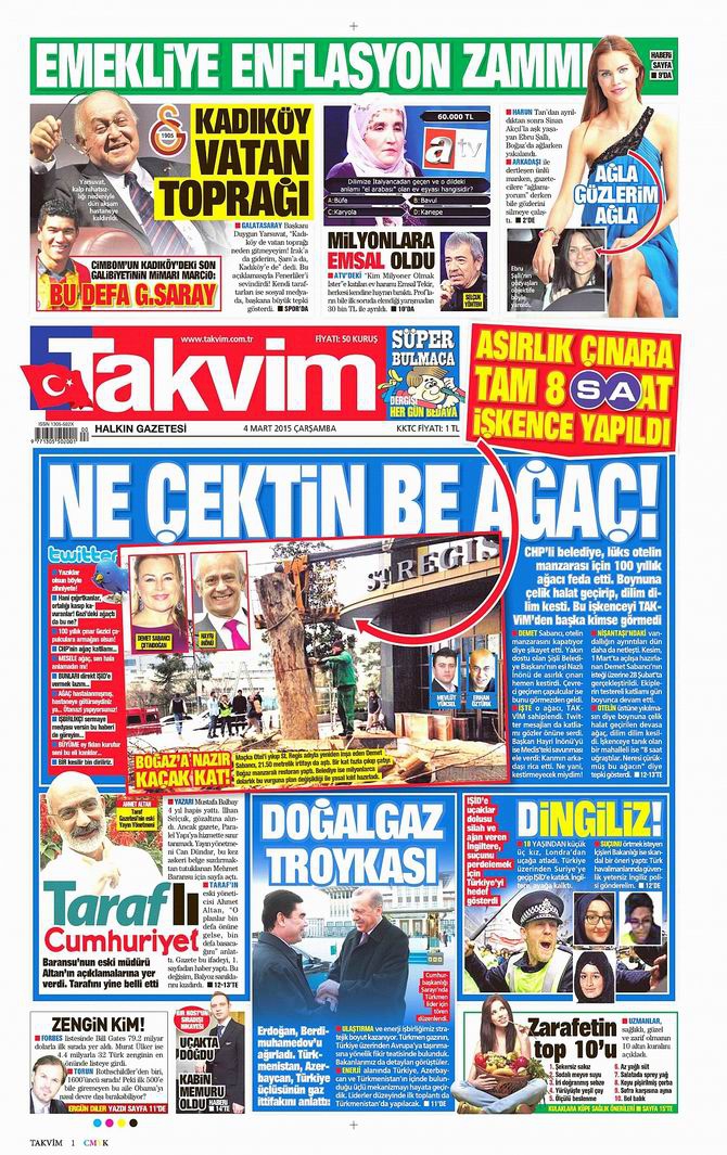 Gazete Manşetleri - 4 Mart 2015 15