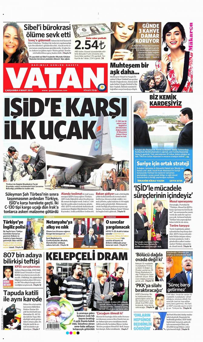 Gazete Manşetleri - 4 Mart 2015 19