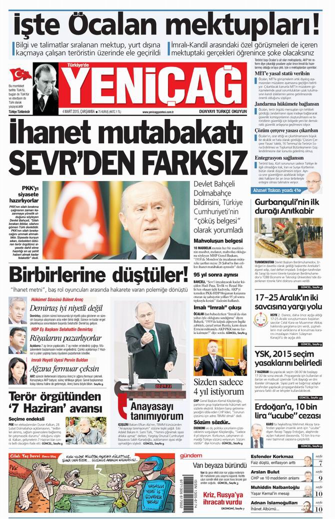 Gazete Manşetleri - 4 Mart 2015 22