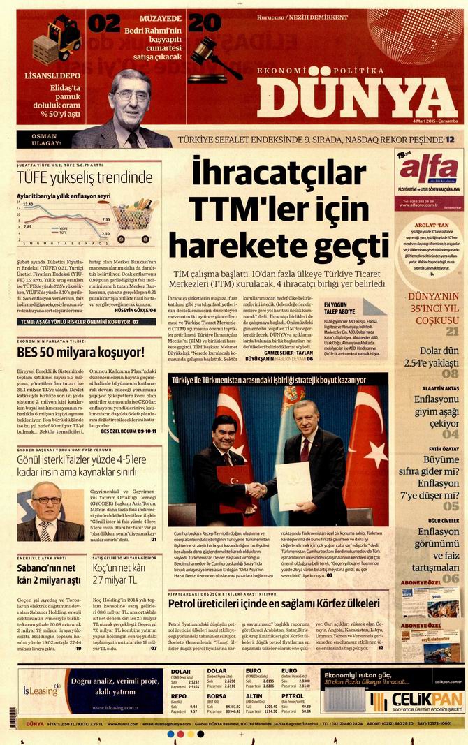 Gazete Manşetleri - 4 Mart 2015 28