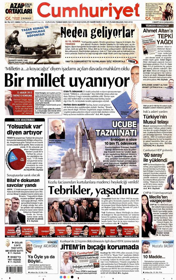 Gazete Manşetleri - 4 Mart 2015 4