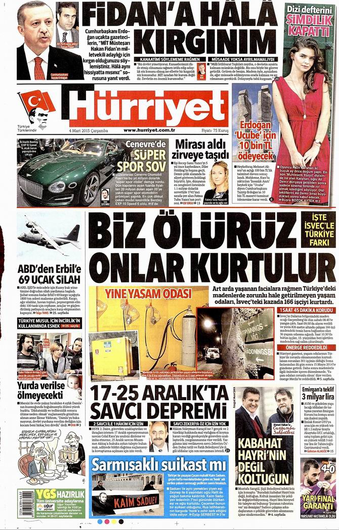 Gazete Manşetleri - 4 Mart 2015 7