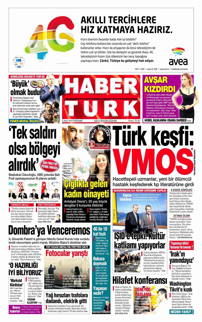 Gazete Manşetleri - 5 Mart 2015 10