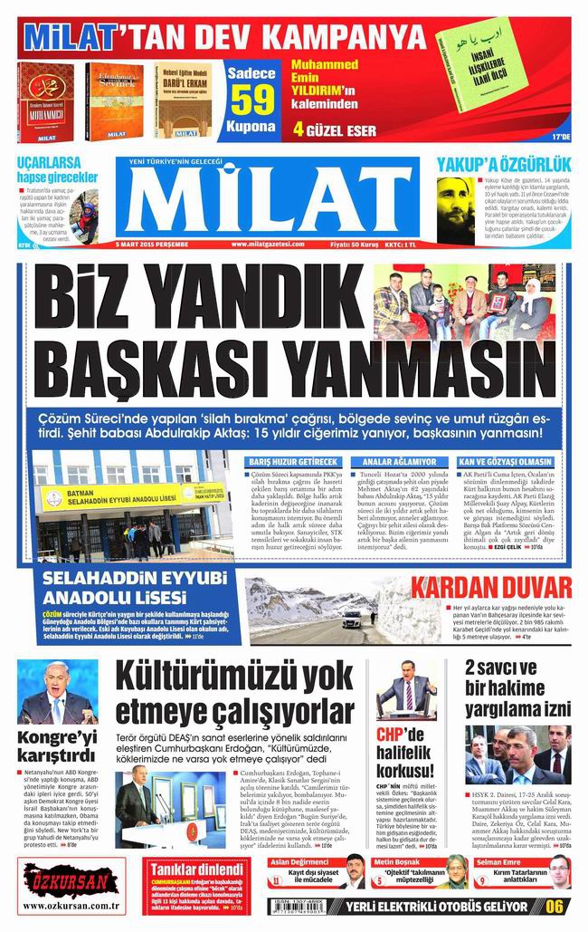 Gazete Manşetleri - 5 Mart 2015 14