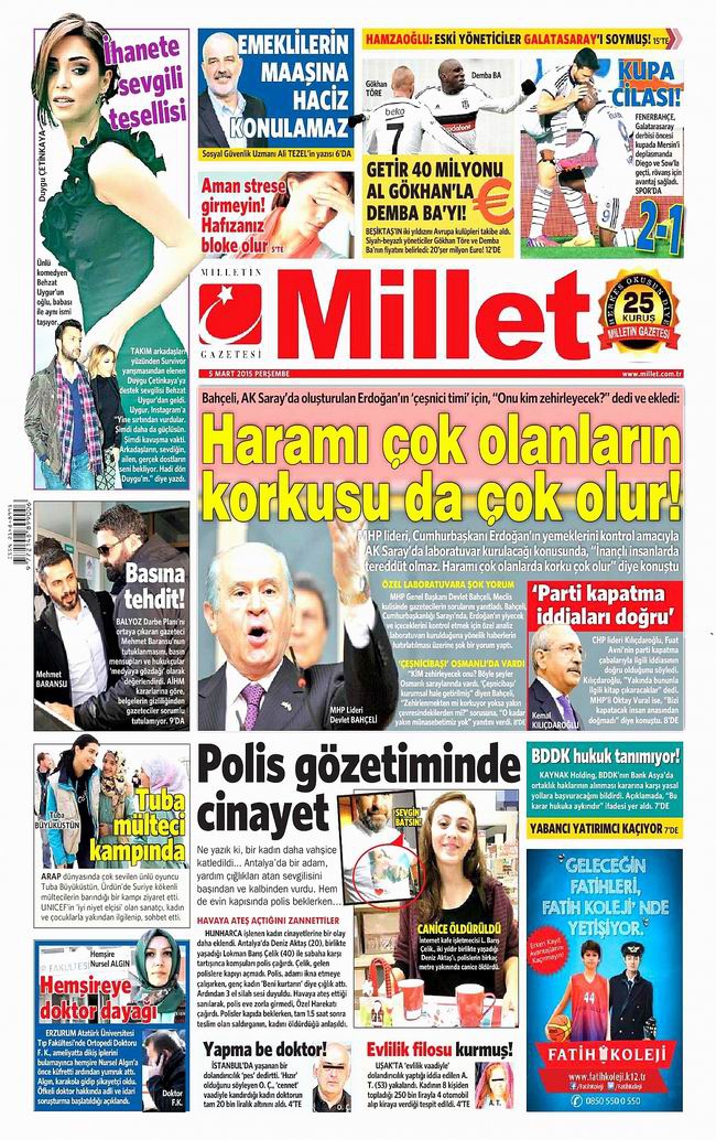 Gazete Manşetleri - 5 Mart 2015 15