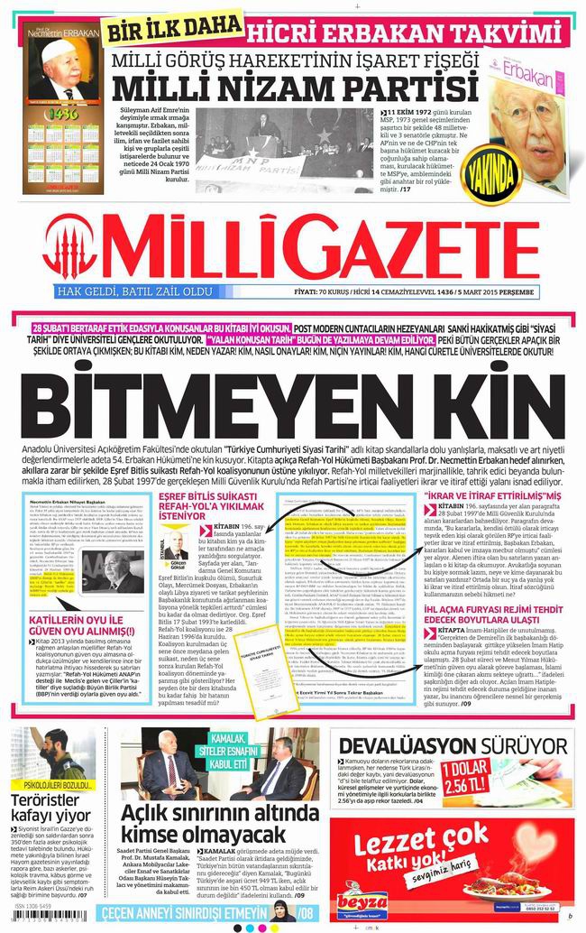 Gazete Manşetleri - 5 Mart 2015 16