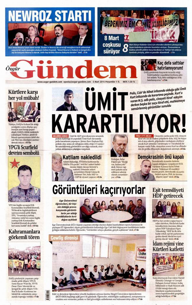 Gazete Manşetleri - 5 Mart 2015 19