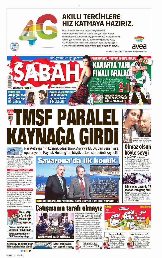 Gazete Manşetleri - 5 Mart 2015 21
