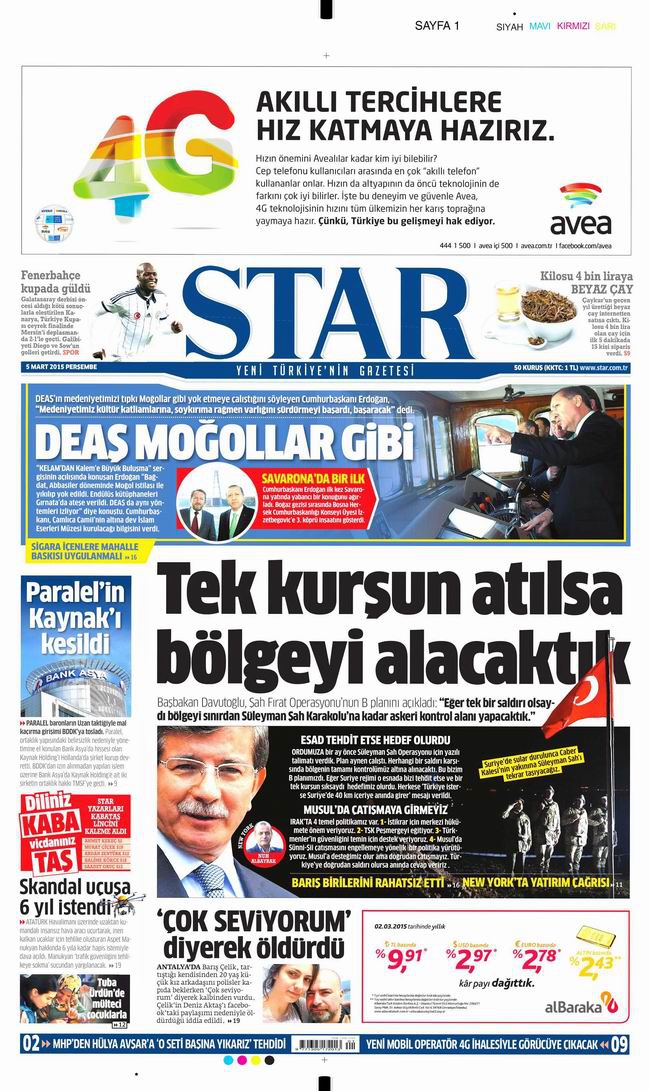 Gazete Manşetleri - 5 Mart 2015 23