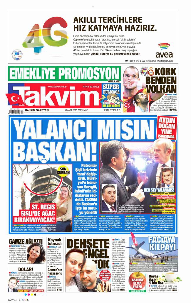 Gazete Manşetleri - 5 Mart 2015 24