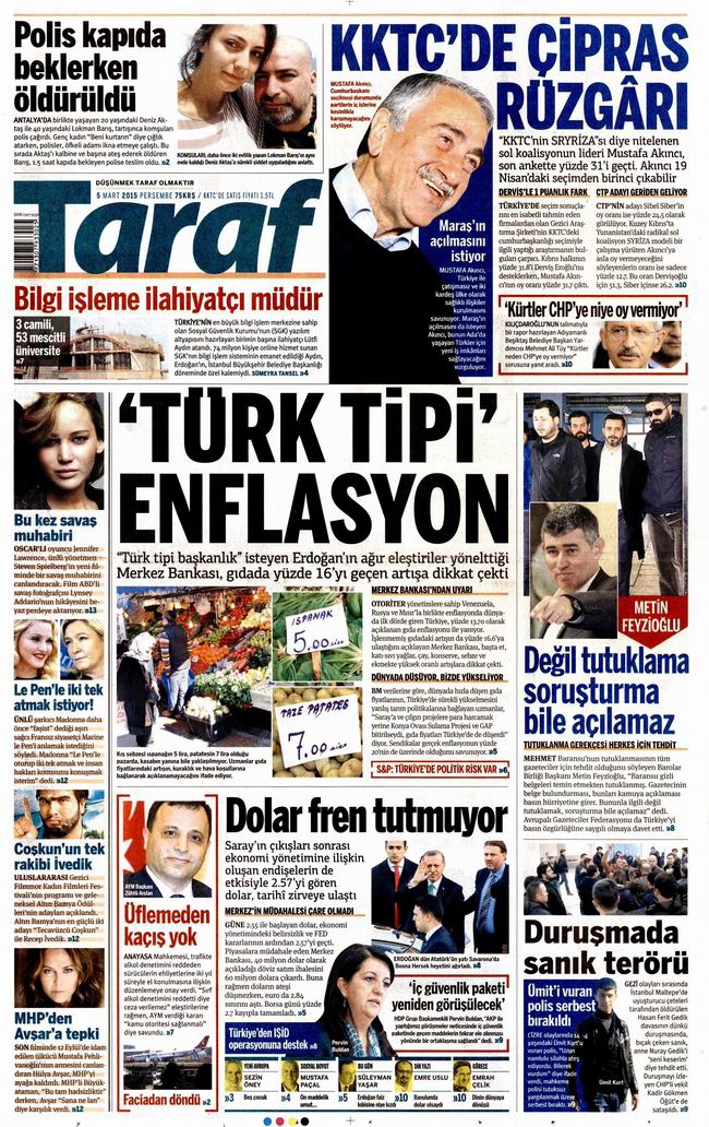 Gazete Manşetleri - 5 Mart 2015 25