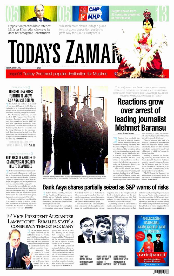 Gazete Manşetleri - 5 Mart 2015 26