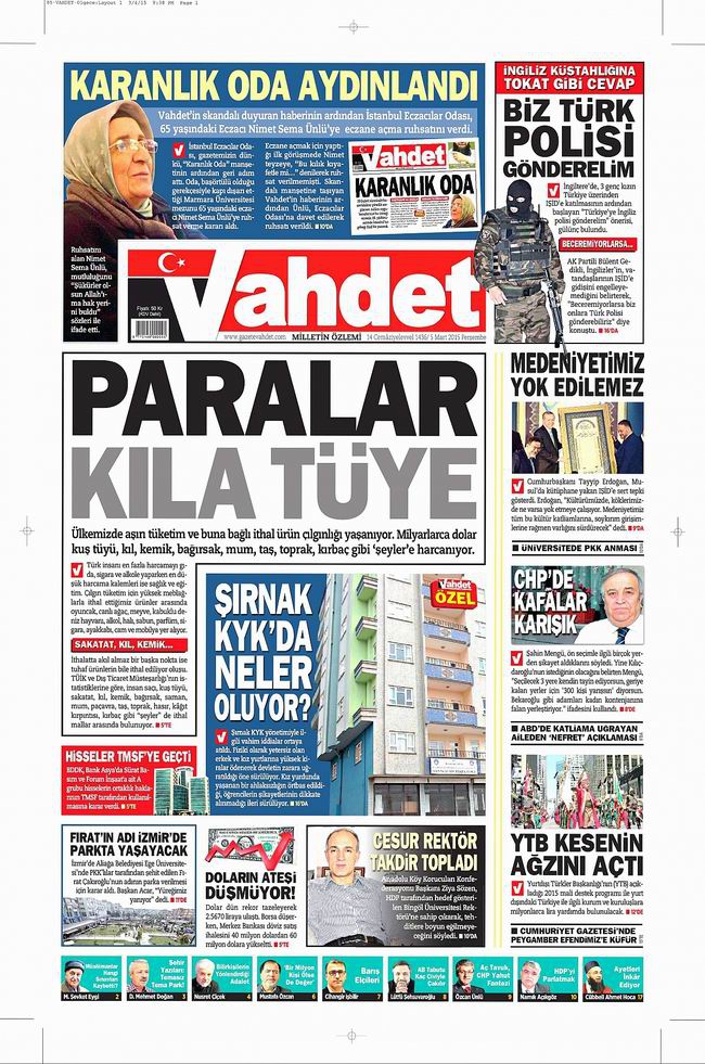 Gazete Manşetleri - 5 Mart 2015 28