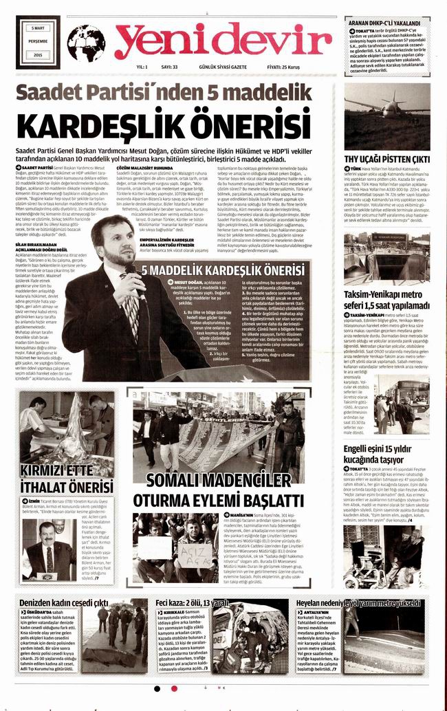 Gazete Manşetleri - 5 Mart 2015 30