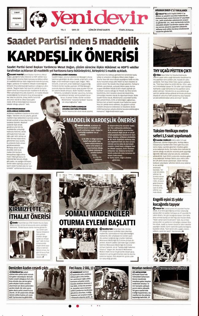 Gazete Manşetleri - 5 Mart 2015 30