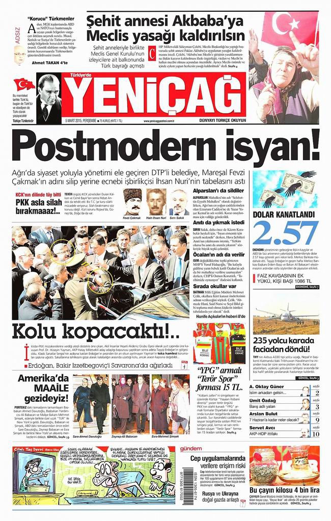 Gazete Manşetleri - 5 Mart 2015 34