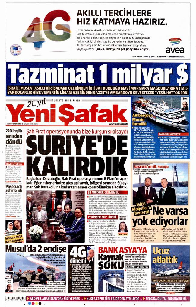 Gazete Manşetleri - 5 Mart 2015 35