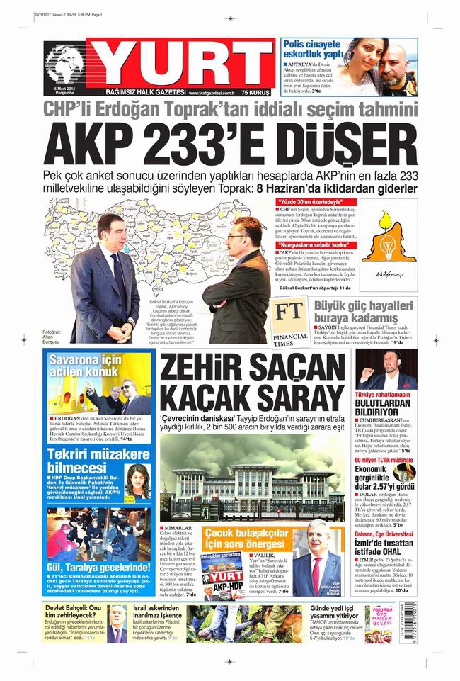 Gazete Manşetleri - 5 Mart 2015 36