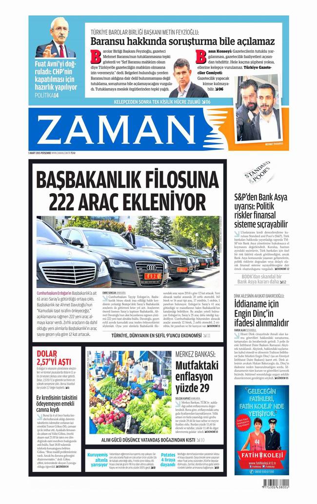 Gazete Manşetleri - 5 Mart 2015 37