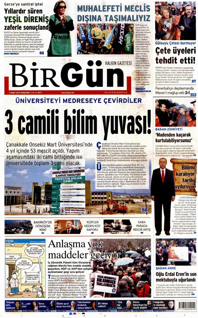 Gazete Manşetleri - 5 Mart 2015 4