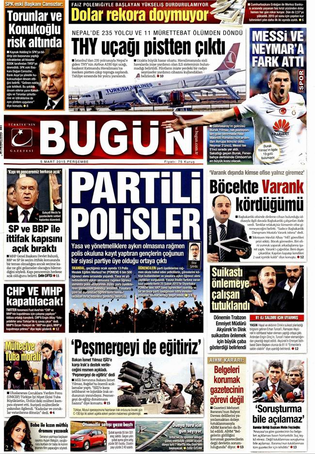Gazete Manşetleri - 5 Mart 2015 5