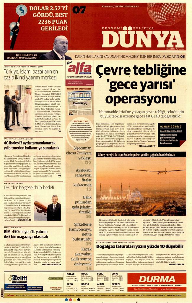 Gazete Manşetleri - 5 Mart 2015 7