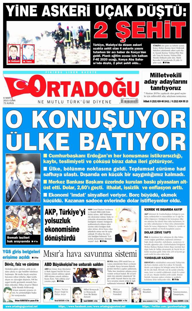 Gazete Manşetleri - 6 Mart 2015 18