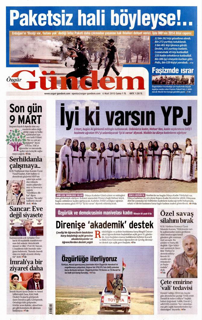 Gazete Manşetleri - 6 Mart 2015 19