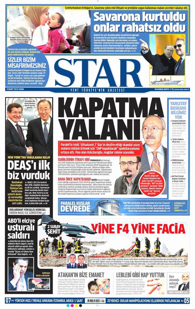 Gazete Manşetleri - 6 Mart 2015 23