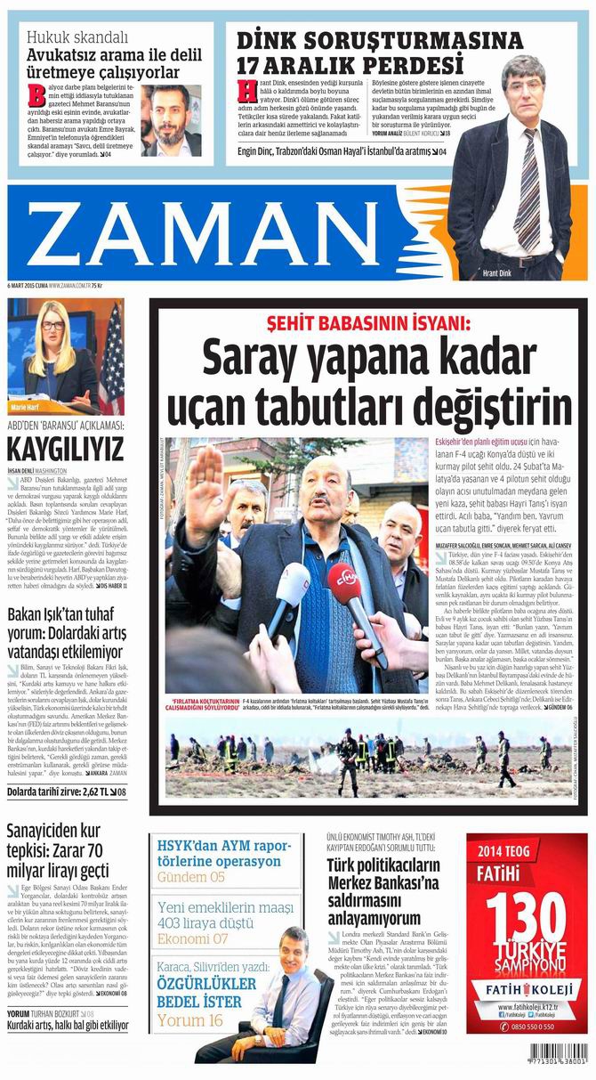 Gazete Manşetleri - 6 Mart 2015 36