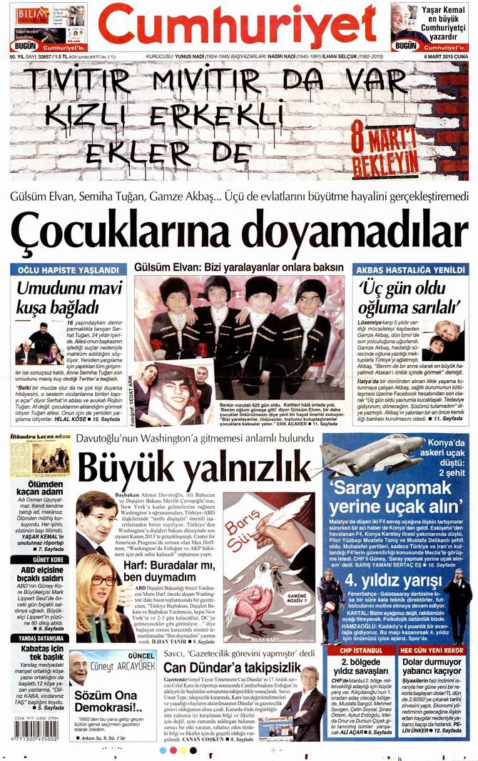 Gazete Manşetleri - 6 Mart 2015 6