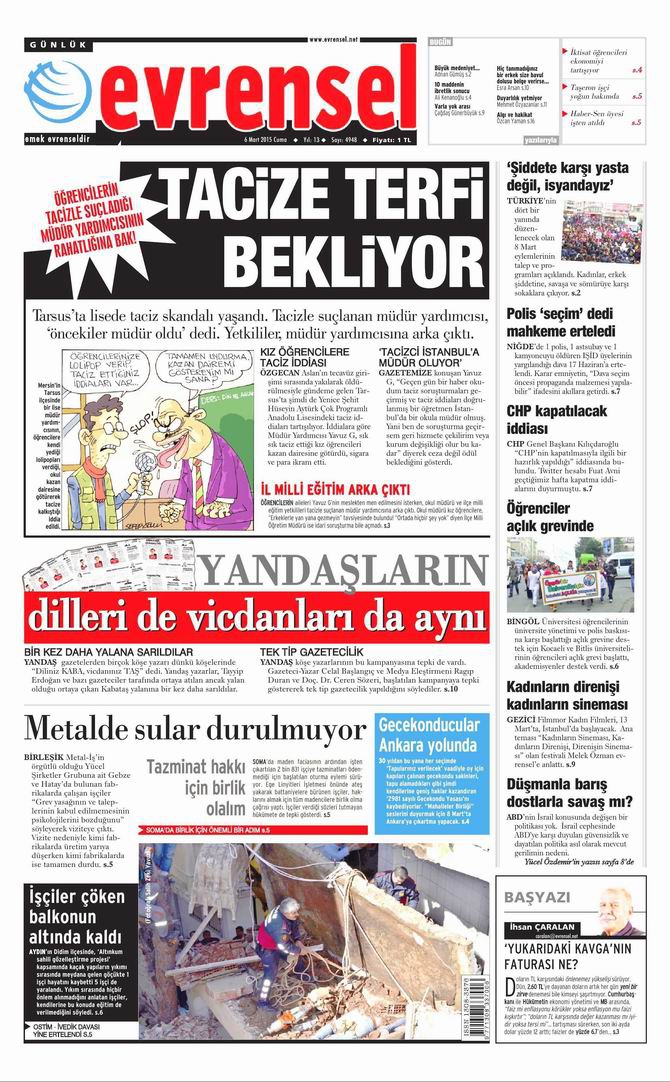 Gazete Manşetleri - 6 Mart 2015 8