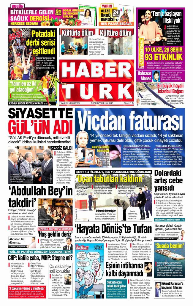 Gazete Manşetleri - 7 Mart 2015 10