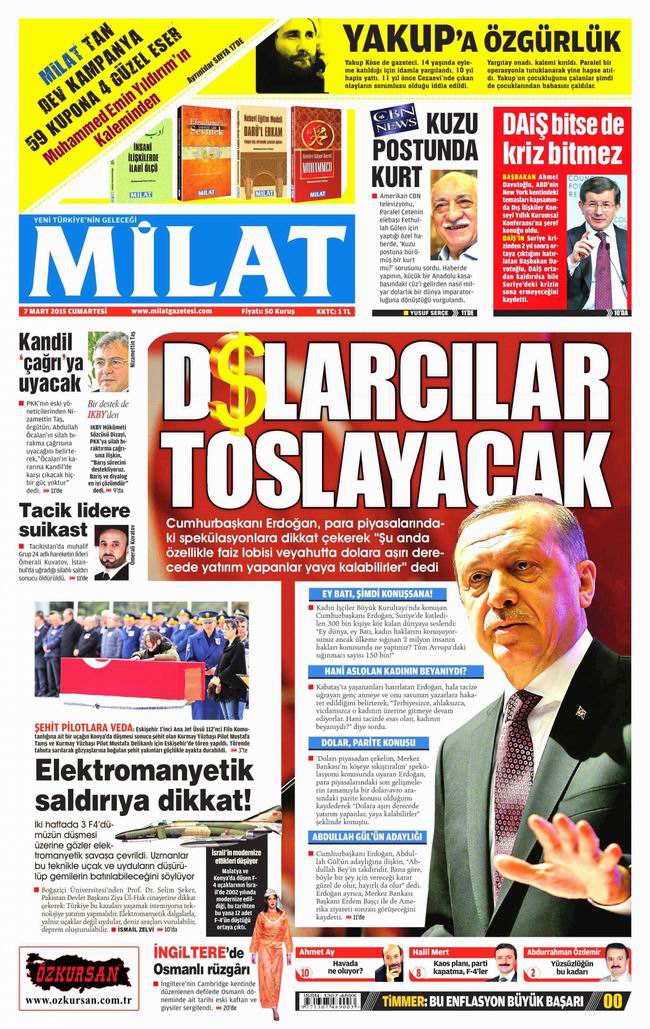 Gazete Manşetleri - 7 Mart 2015 14