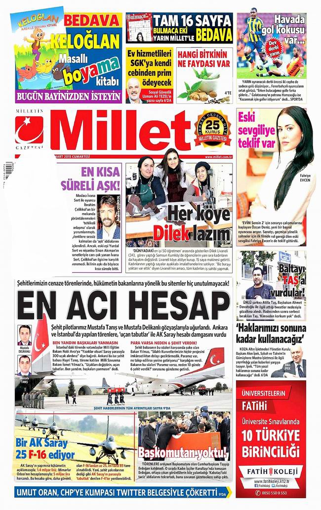 Gazete Manşetleri - 7 Mart 2015 15