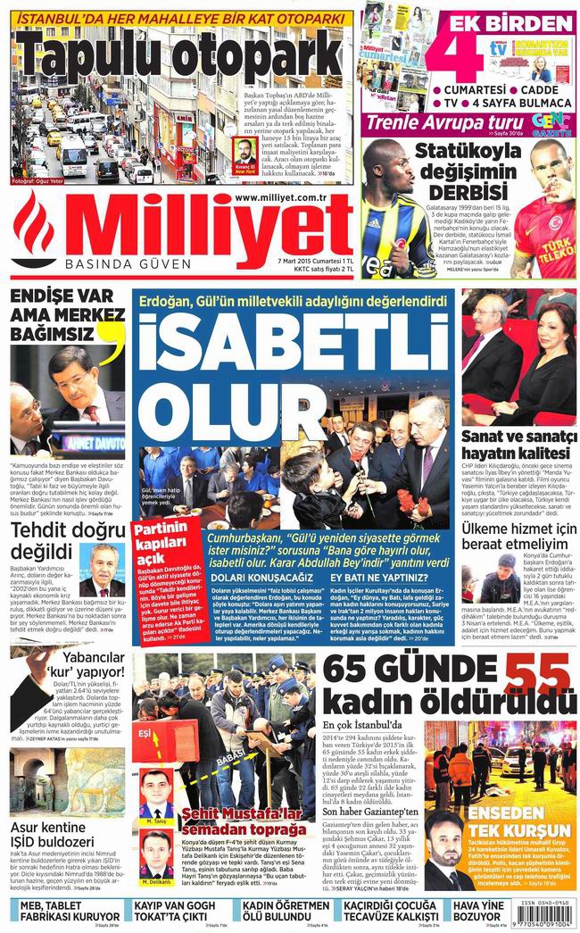 Gazete Manşetleri - 7 Mart 2015 17