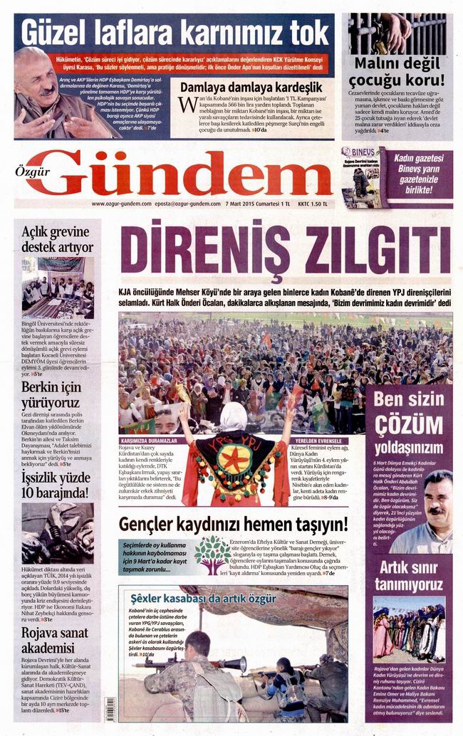 Gazete Manşetleri - 7 Mart 2015 19
