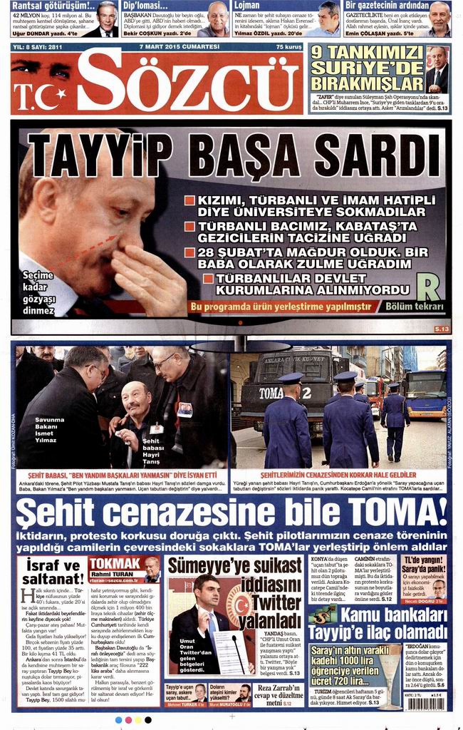 Gazete Manşetleri - 7 Mart 2015 22