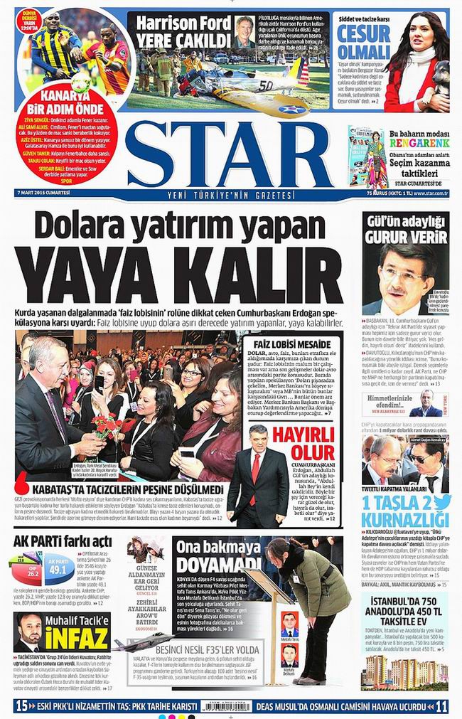 Gazete Manşetleri - 7 Mart 2015 23