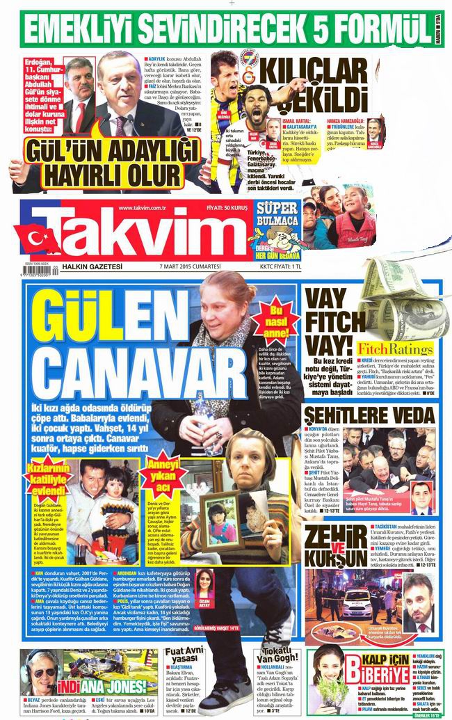 Gazete Manşetleri - 7 Mart 2015 24