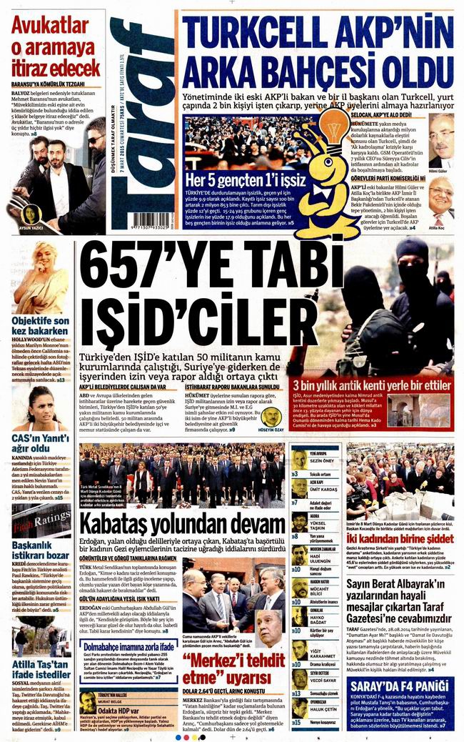 Gazete Manşetleri - 7 Mart 2015 25