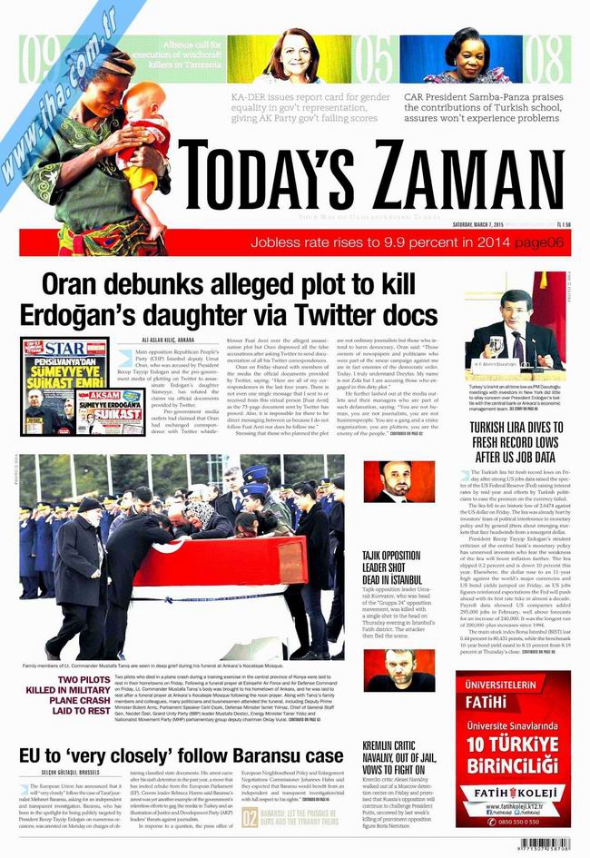 Gazete Manşetleri - 7 Mart 2015 26