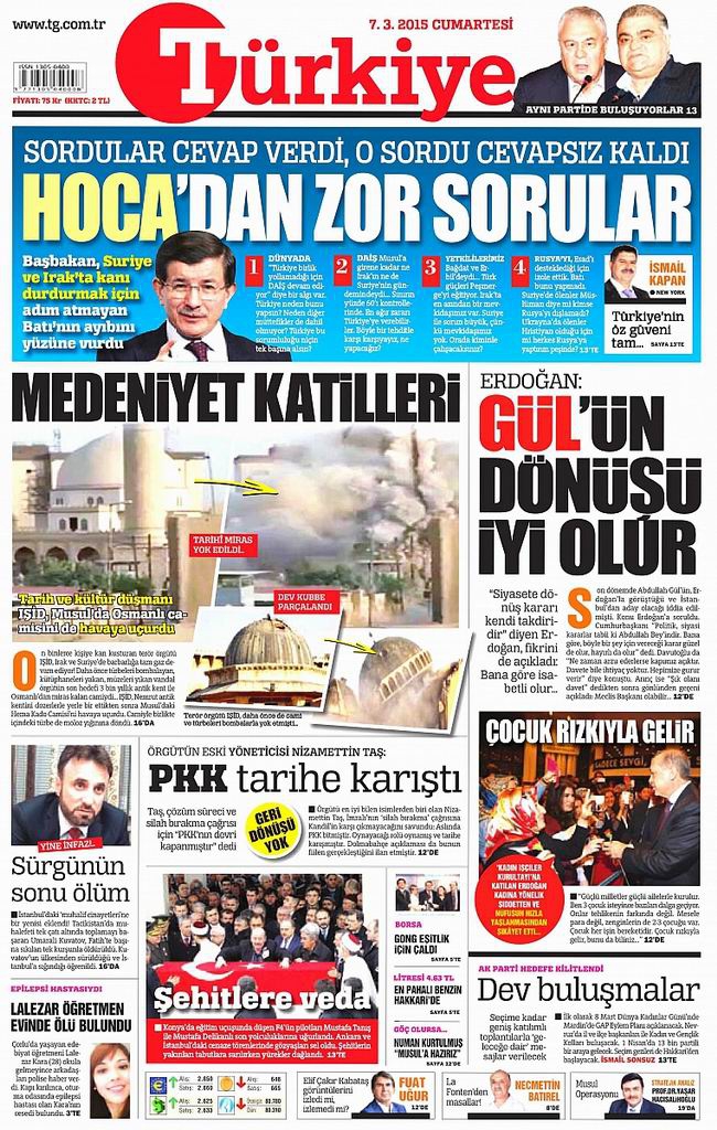 Gazete Manşetleri - 7 Mart 2015 27