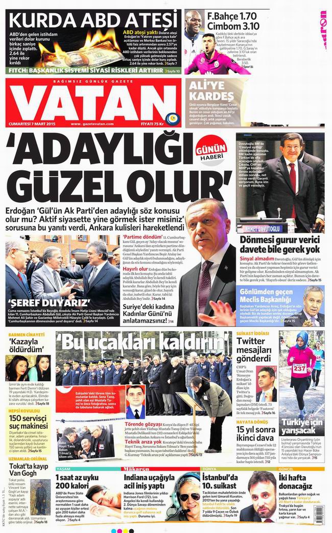 Gazete Manşetleri - 7 Mart 2015 29