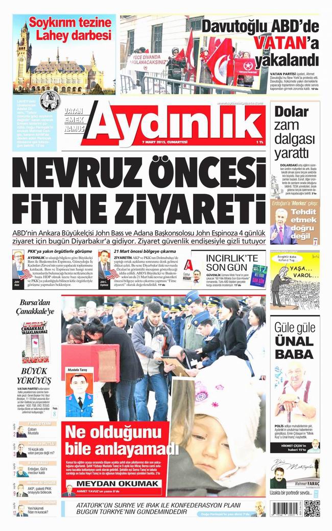 Gazete Manşetleri - 7 Mart 2015 3