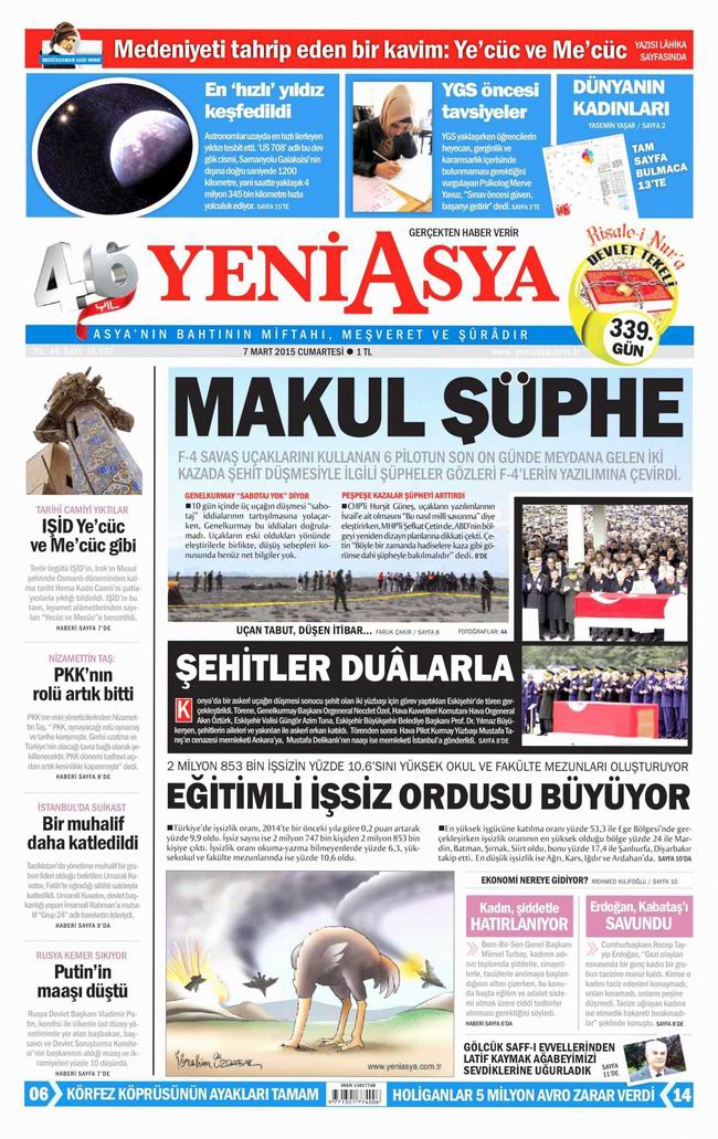 Gazete Manşetleri - 7 Mart 2015 32
